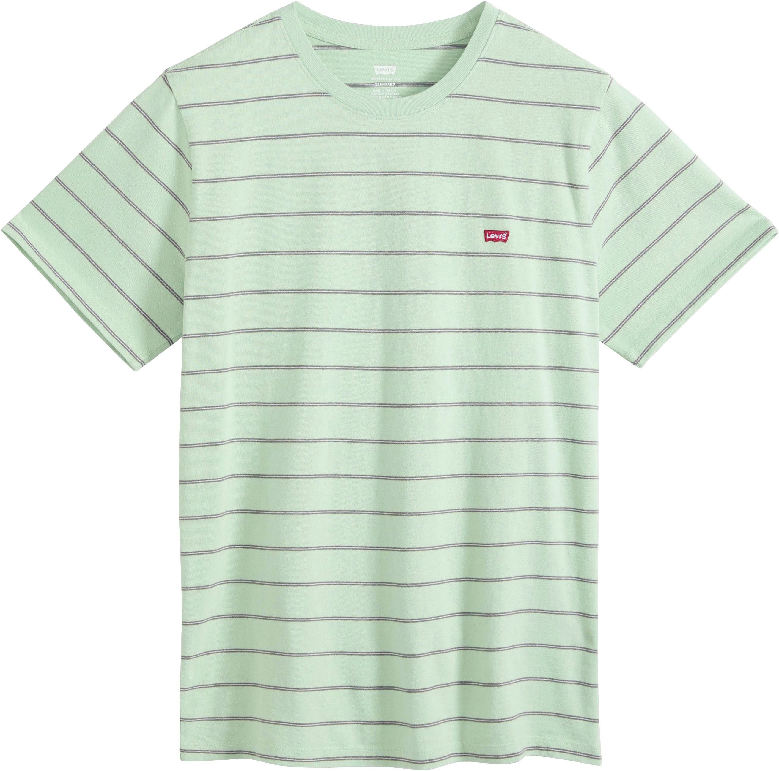 TAPER STRIPE CAMEO GREEN & WHITE STRIPES