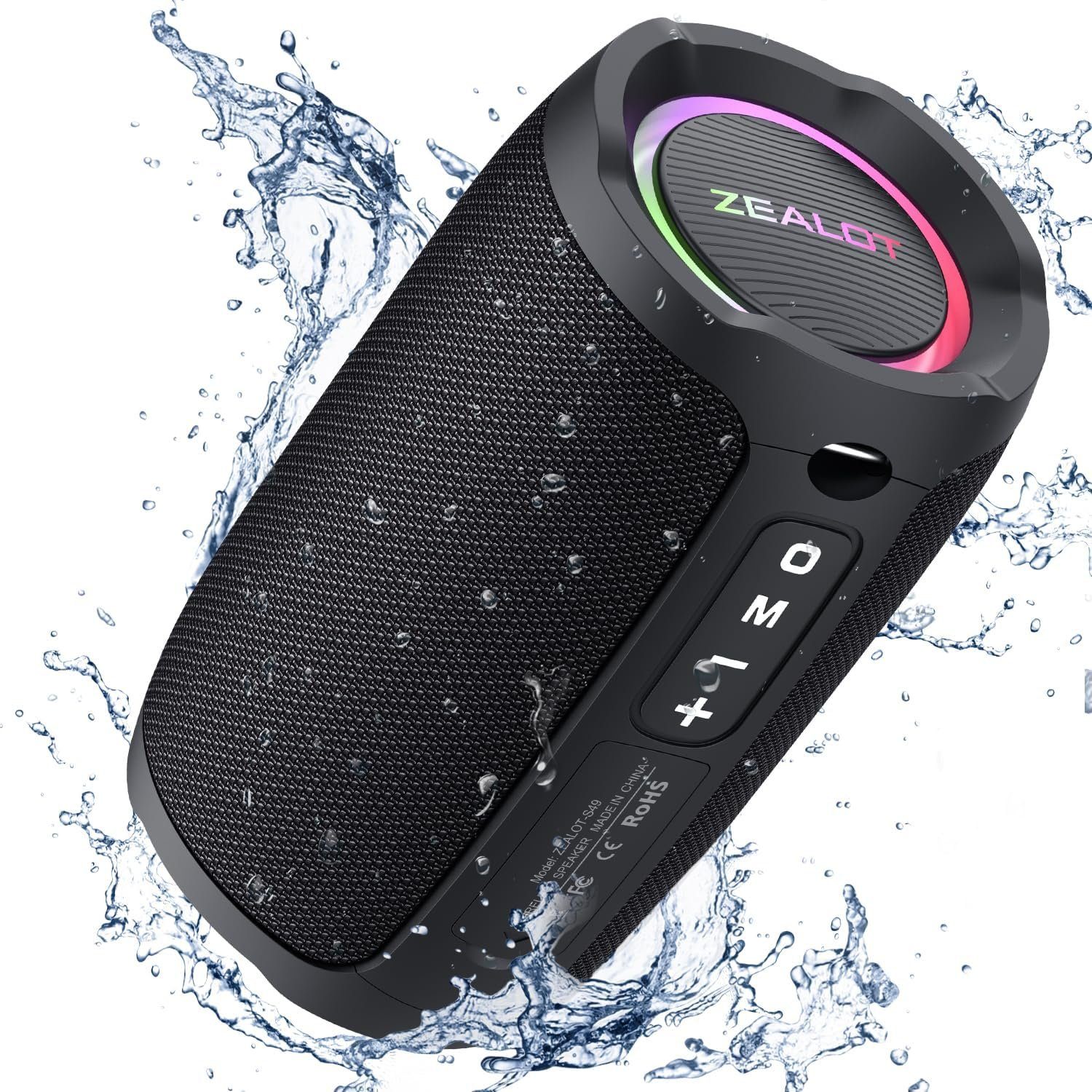 Tidyard ZEALOT S49 Bluetooth-Lautsprecher (Bluetooth, True Wireless Stereo Fnktion, HiFi-Sound)