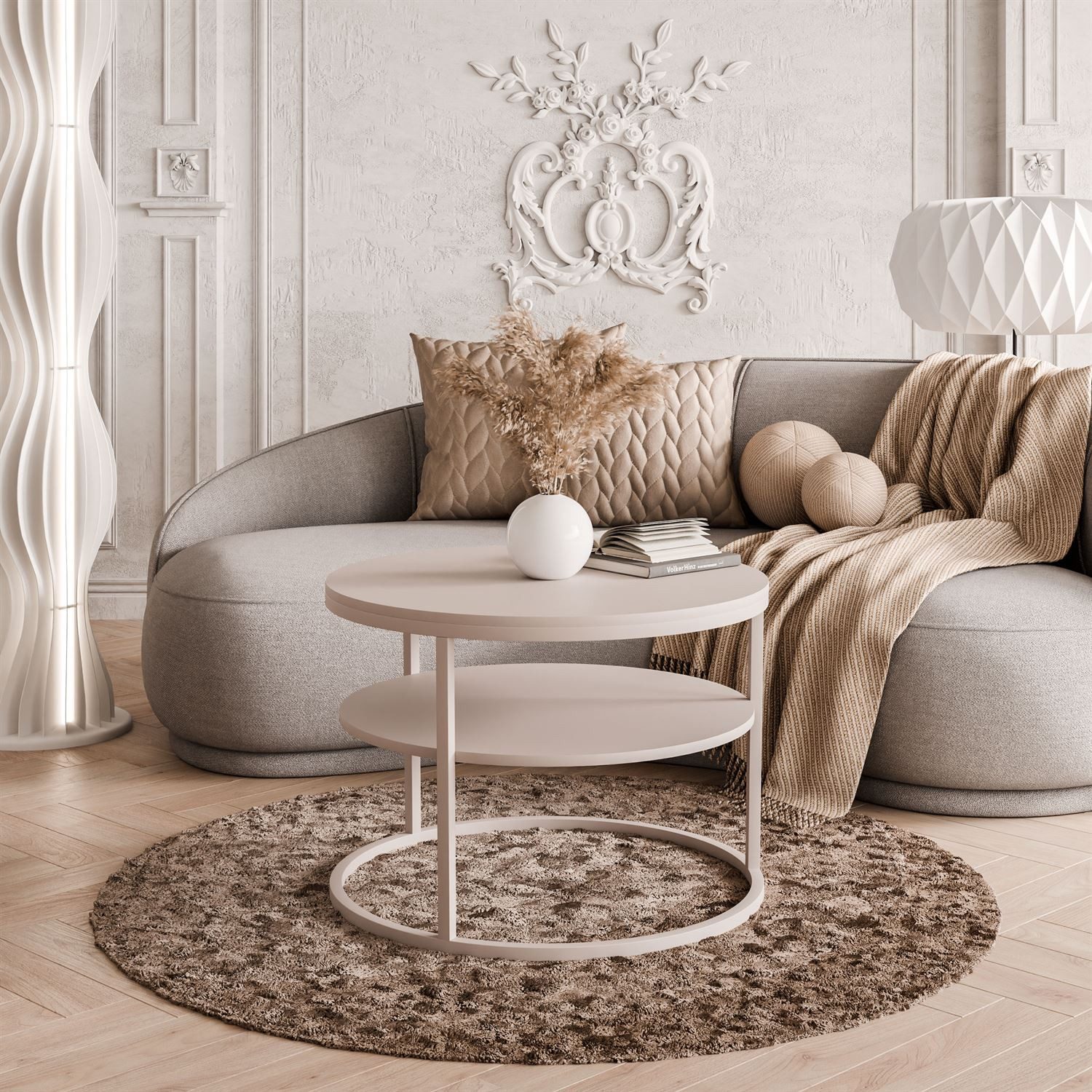 Lookway Couchtisch CIRI MATT KASCHMIR mit Ablage (1 Tisch), Durchmesser: ⌀7 günstig online kaufen