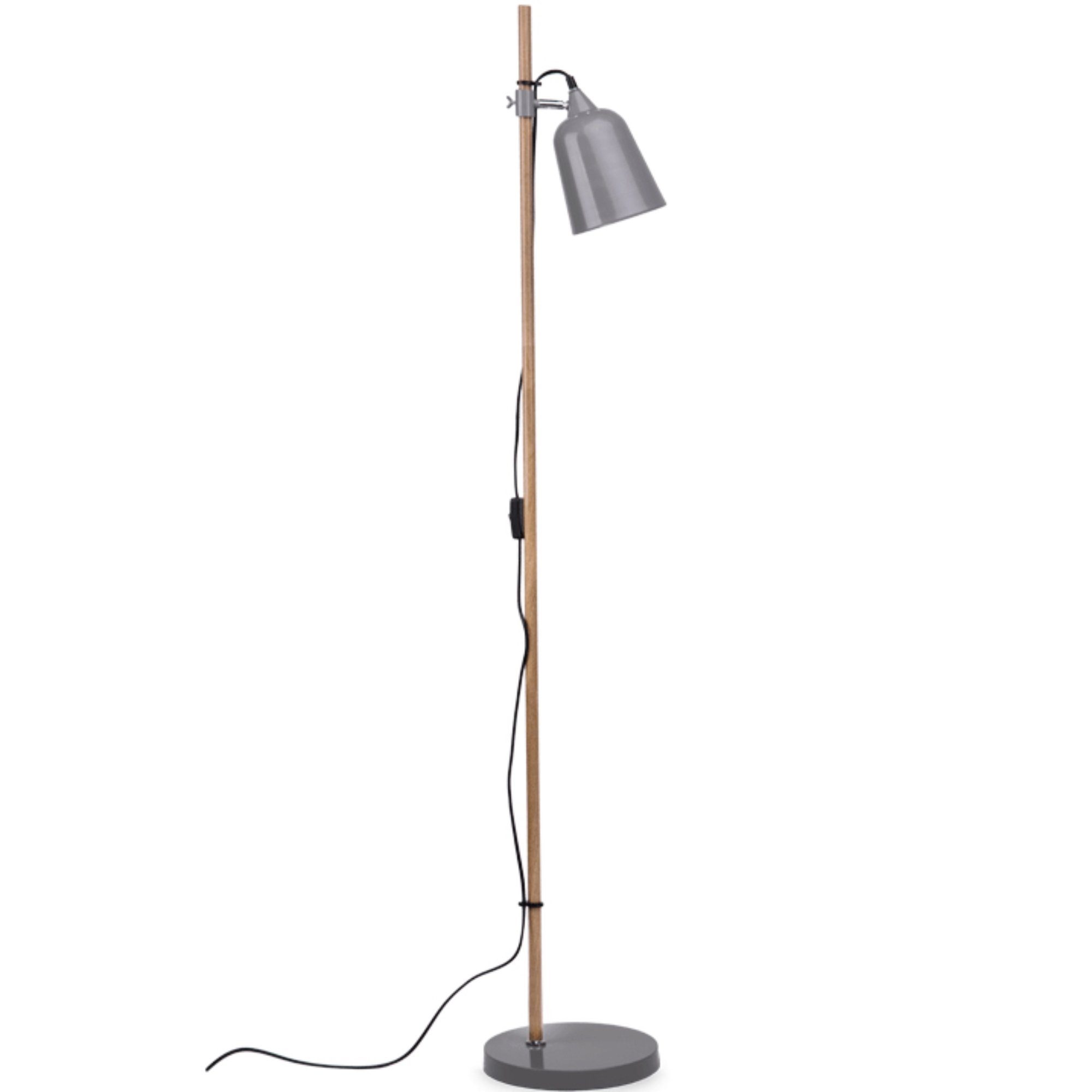 Skandinavischer 3,6m, grau ohne Stehlampe Leuchtmittel, PLISO 150cm, Stehleuchte Stil E14 Konsimo