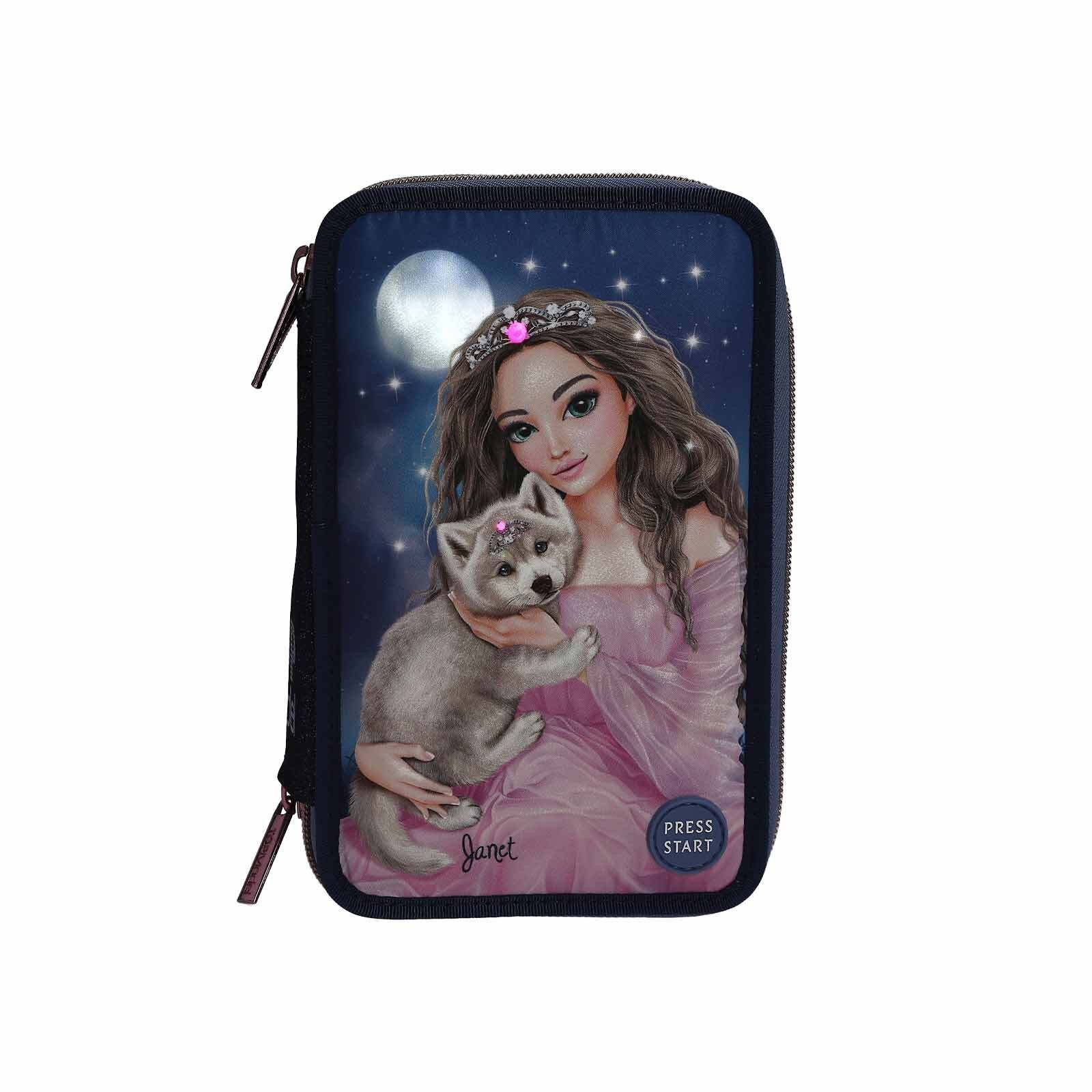 Depesche Federmäppchen TOPModel 3-Fach Federtasche 7,5 x 13 x 20 cm, (1-tlg)