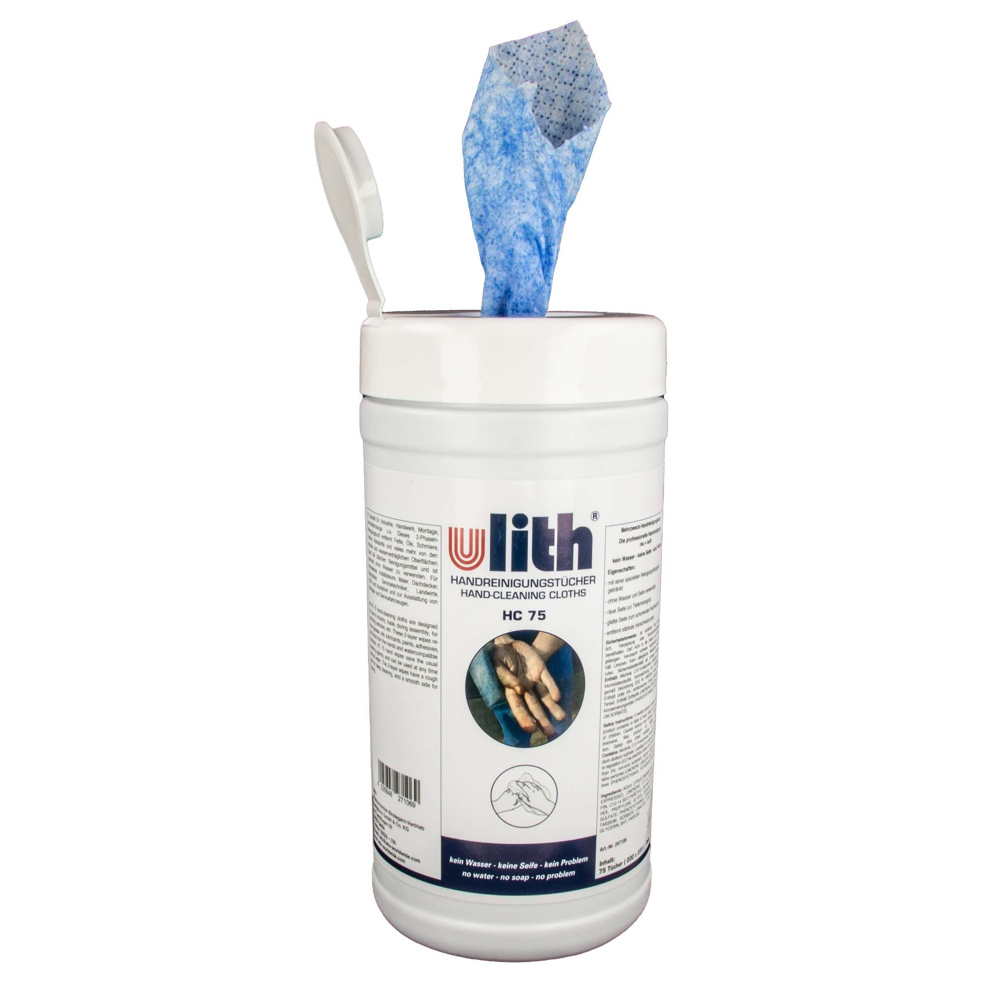 Ulith Papierhandtuch Handreinigungstücher HC 75 für Monteure/Service 75 Stk