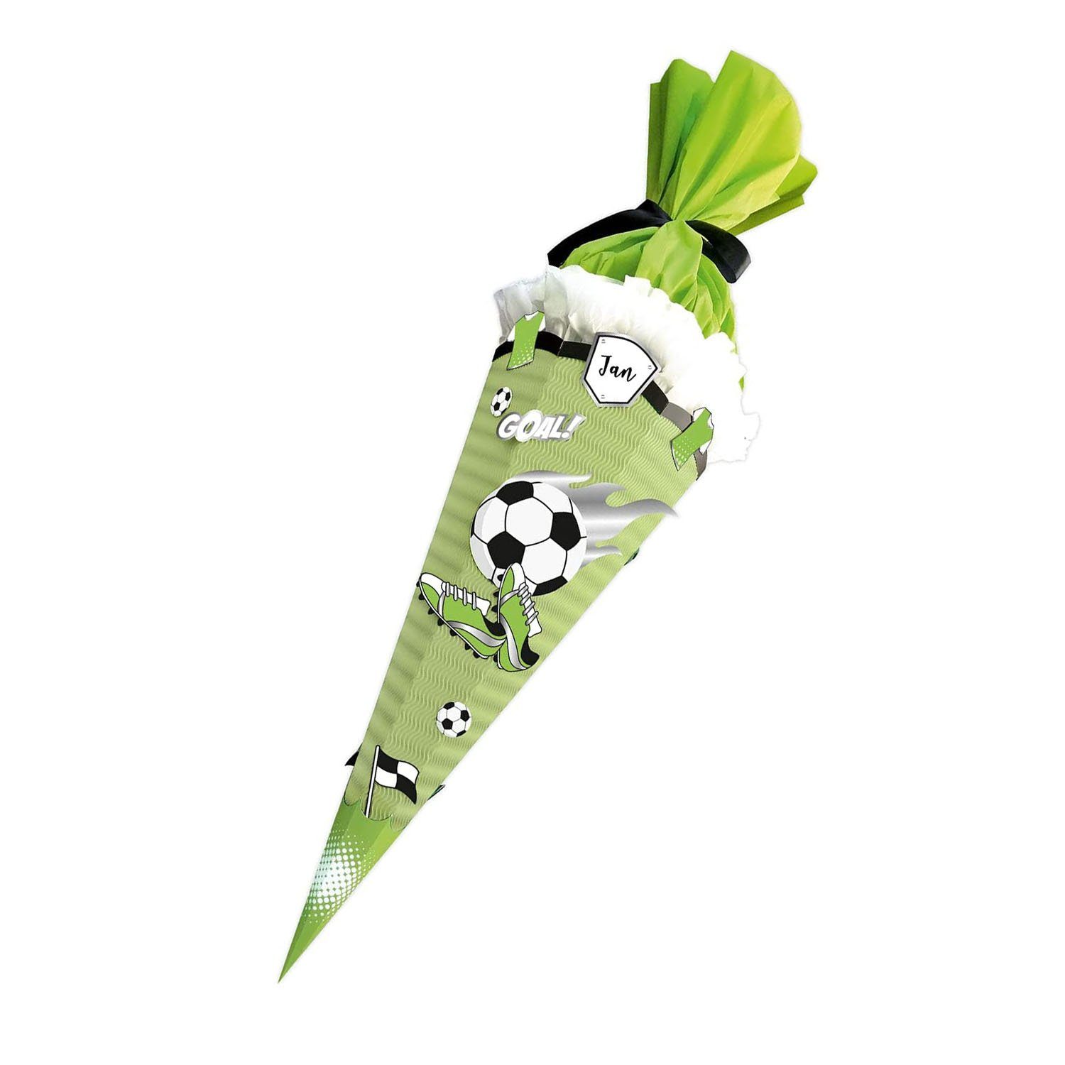 Ursus - Ludwig Bähr Schultüte Ursus SCHULTÜTEN-BASTELSET EASY LINE "FUSSBALL" hellgrün weiß