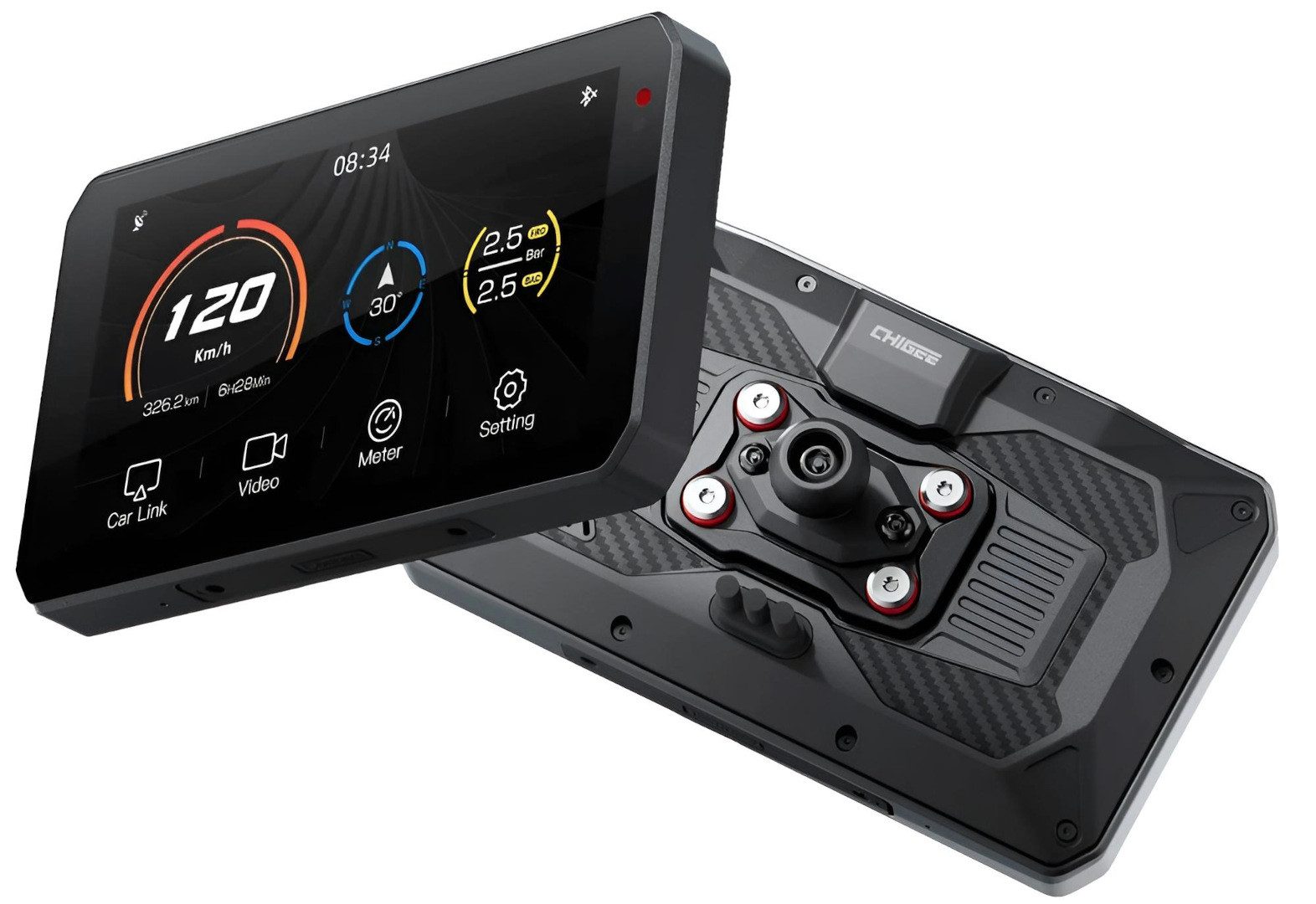 CHIGEE AIO-5 Lite Motorrad Multimediasystem Motorrad-Navigationsgerät (Wasserdicht Wasserbeständig Bluetooth)