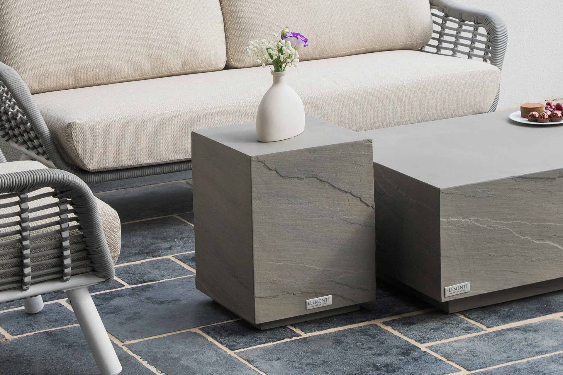 ELEMENTI Gartentisch COLORADO & TEVERE aus Beton, Outdoor Tisch (1-St)