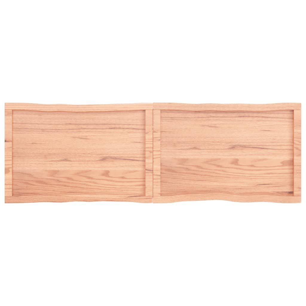 furnicato Tischplatte 160x50x(2-4) Baumkante cm Behandelt Massivholz St) (1