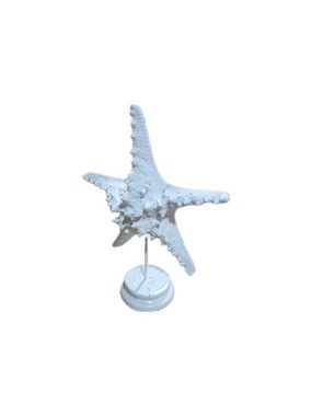 moebel17 Dekofigur Skulptur Stern Weiß Marmoroptik, Dekofigur aus Polyresin