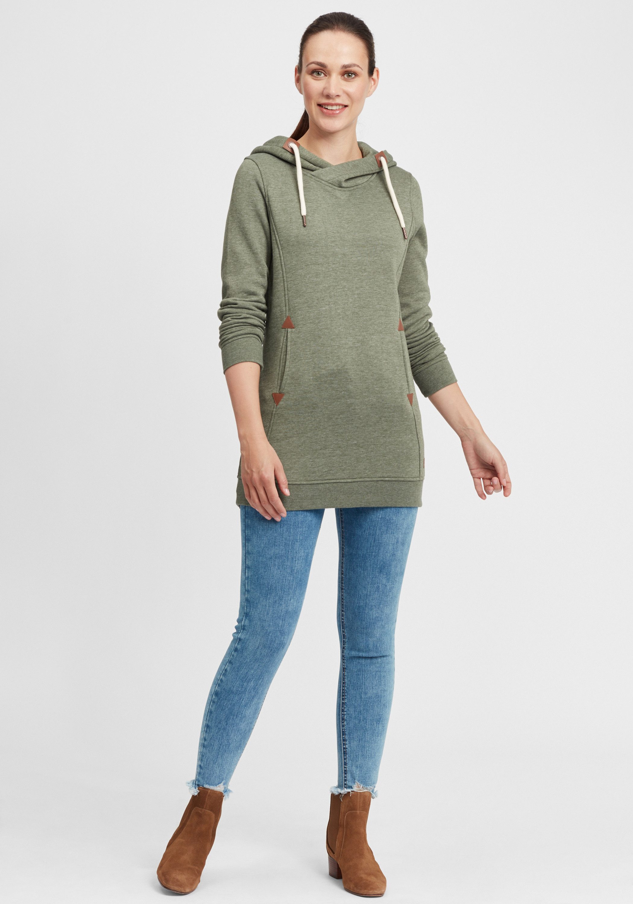 OXMO Hoodie OXVicky Sweat Hoodie Long Kapuzenpullover lang geschnitten günstig online kaufen