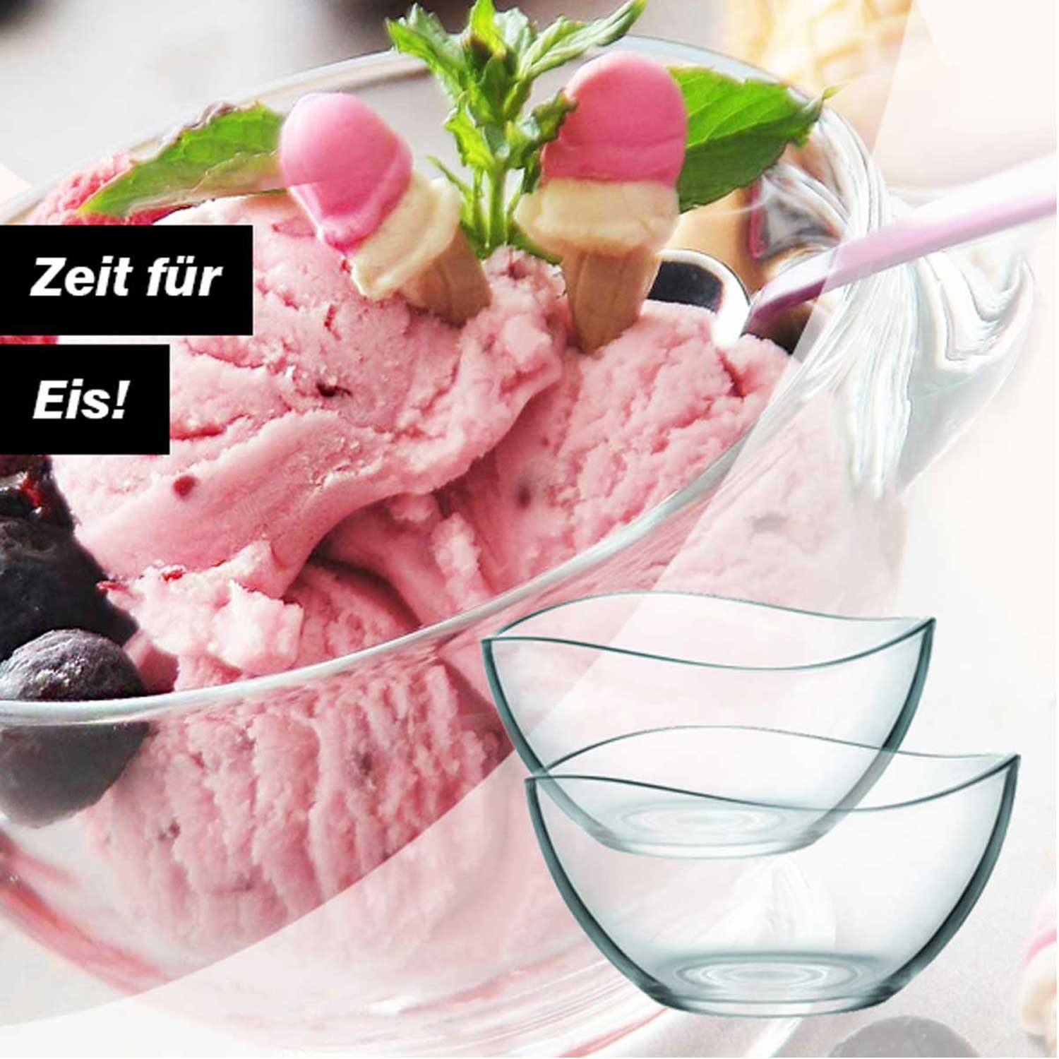 Schale teilig Vira Spülmaschinenfest ml Glas, (6-tlg), Dessertschale 215 Schalen Glas, 6 Glasschalen LAV Vorspeise