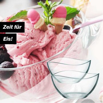 LAV Schale Glasschalen 6 teilig 215 ml Vira Schalen Dessertschale Vorspeise Glas, Glas, (6-tlg), Spülmaschinenfest