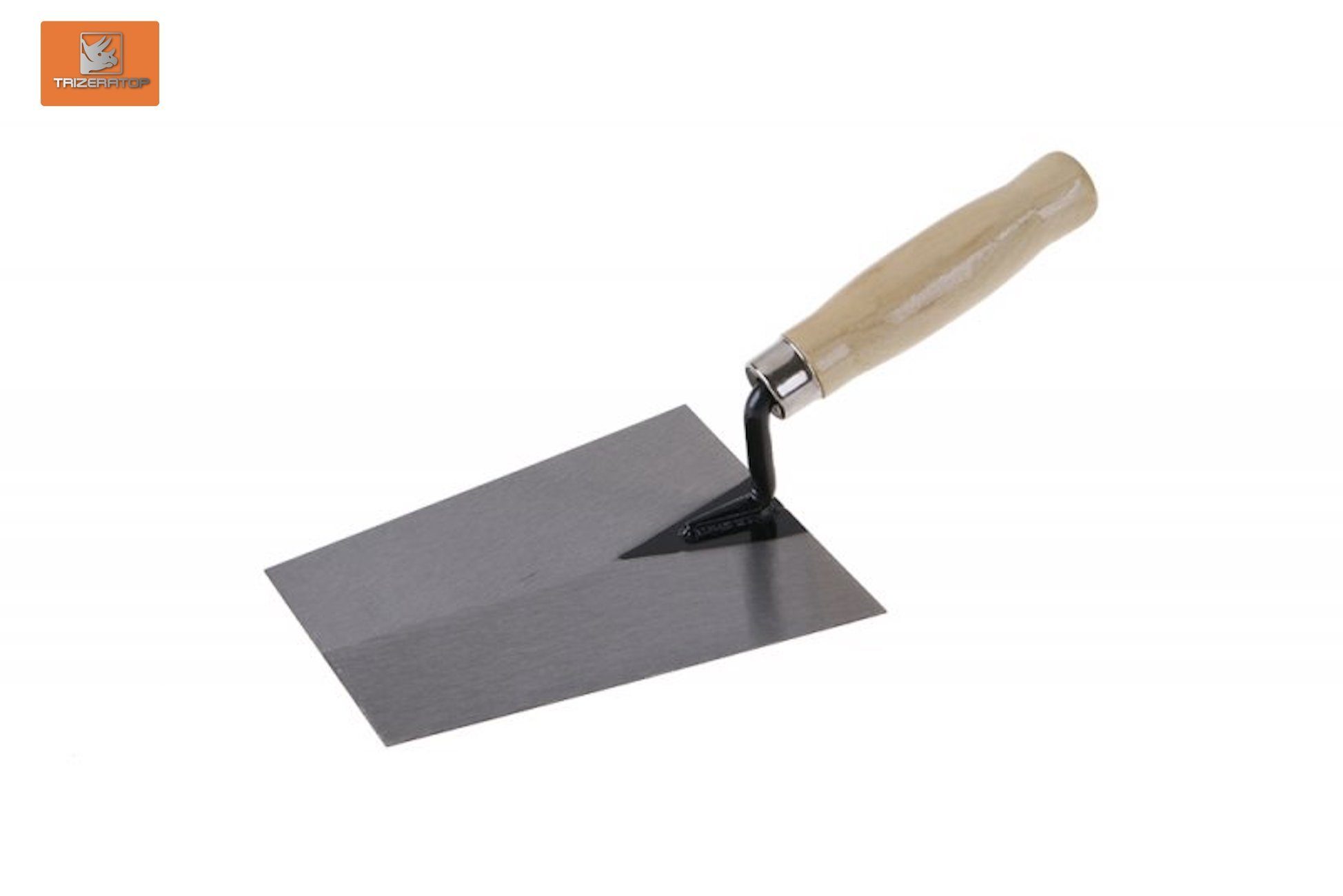 TRIZERATOP Flächenspachtel Maurerkelle 160x130 mm mit Holzgriff - stahl