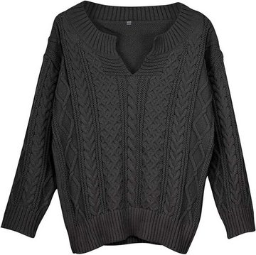 FIDDY Strickpullover Damenpullover Sweater Elegant Pullover Damen Strickpullover