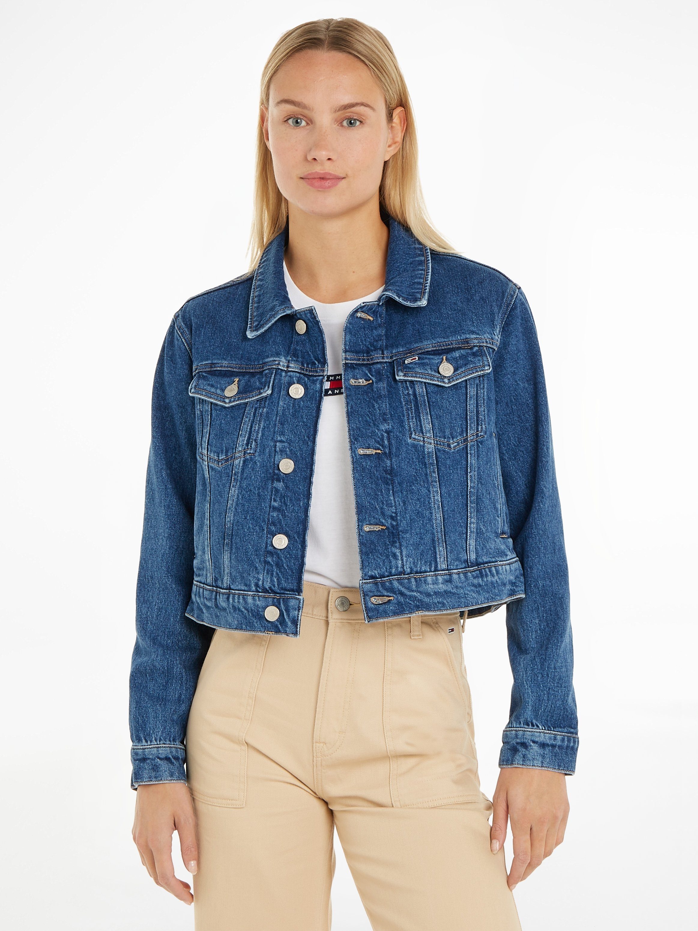 Tommy Jeans Jeansjacke IZZIE Jackenaufhänger JACKET SLM CG4139 mit