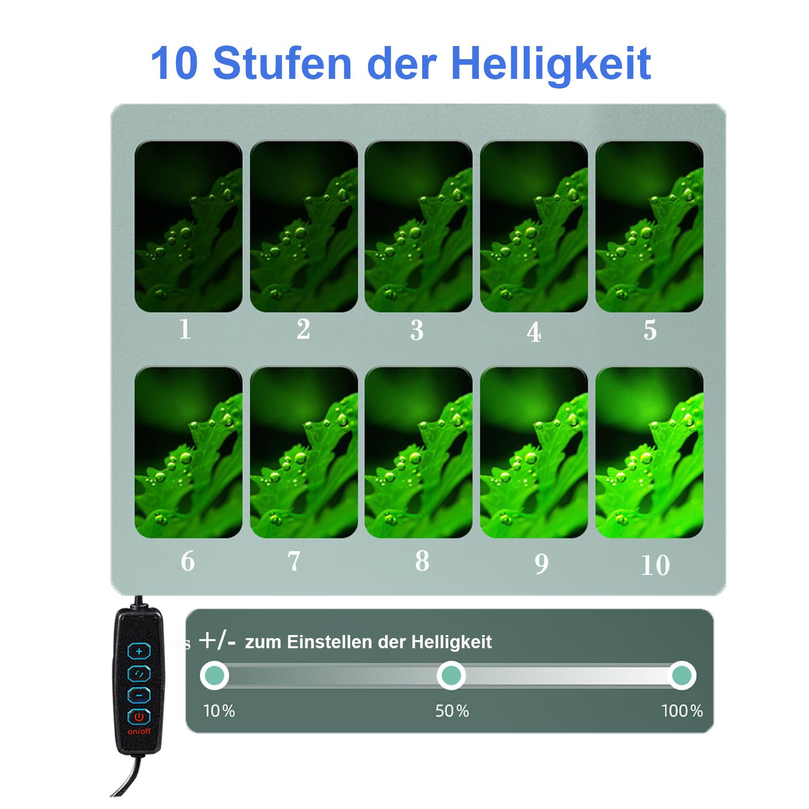 Jibenhome LED Aquariumleuchte Aquarium Lampe Dimmbare Aquariumbeleuchtung Clip-on Fisch Tank Licht, Aquarium Licht 6W mit 3 Modi & 10 Leuchtstufen Unterwasserbeleuchtung