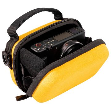 Hama Kameratasche Hardcase Ambato 80R Kamera-Tasche Gelb, Schutz-Hülle Cover Foto-Etui Camera-Bag Gürtelschlaufe Digital-Kamera