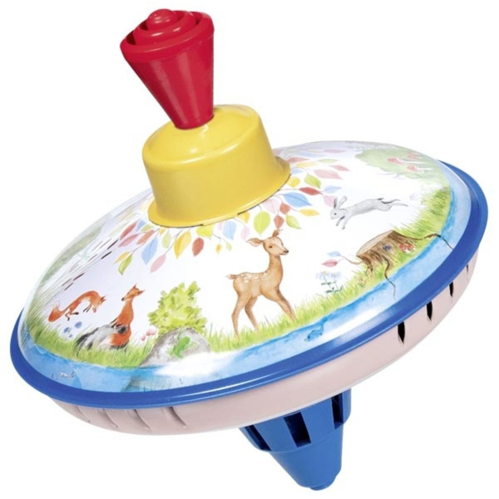 goki Волчок Auf der Lichtung – handgezeichnetes Waldfreunde-Design (Set, 1-tlg., 1), toller Effekt durch leuchtende Цвета(ов)