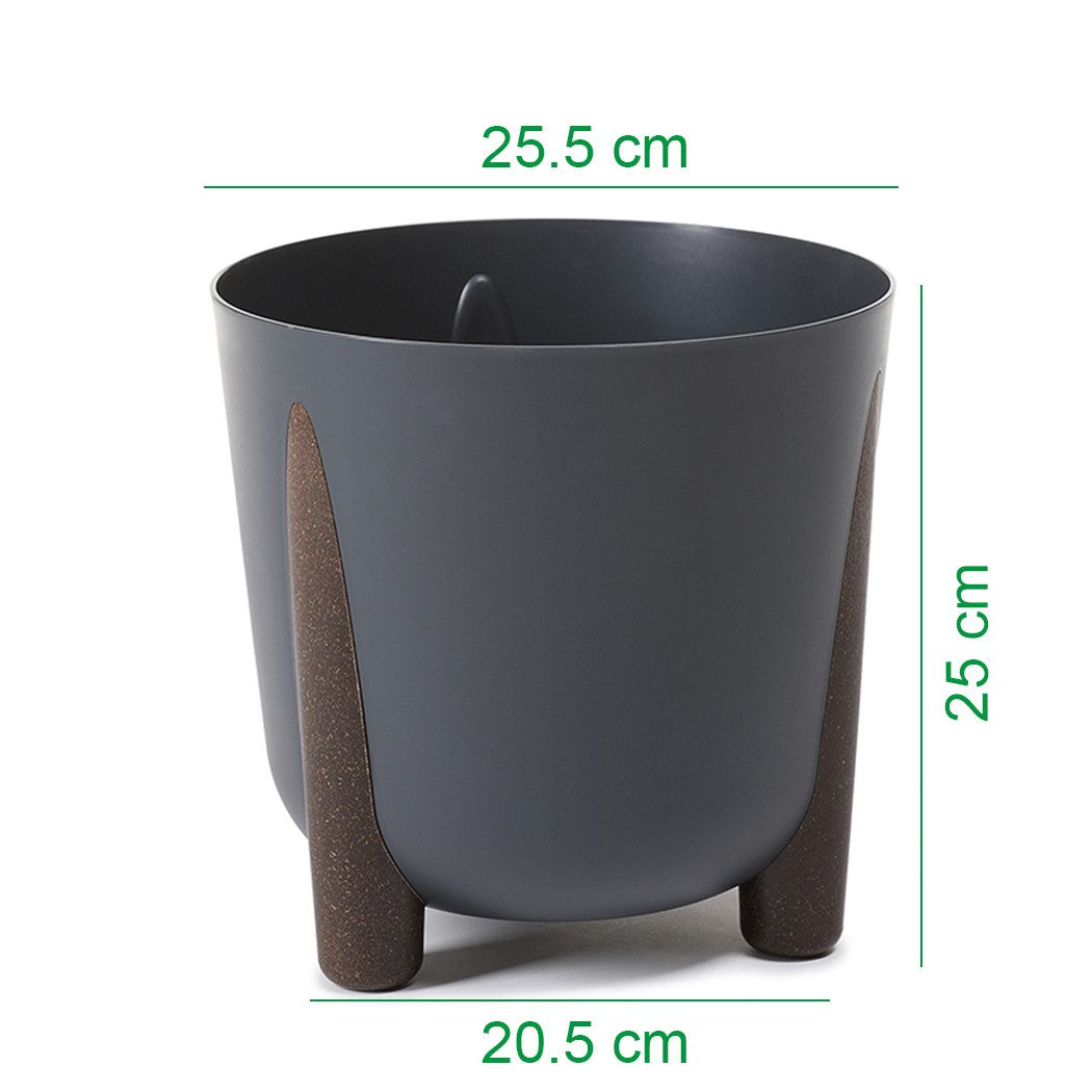 KAGM Blumentopf Pflanztopf Blumentopf mit Füßen Blumenkübel Pflanzkübel Wasserspeicher – Bild 3 von 4