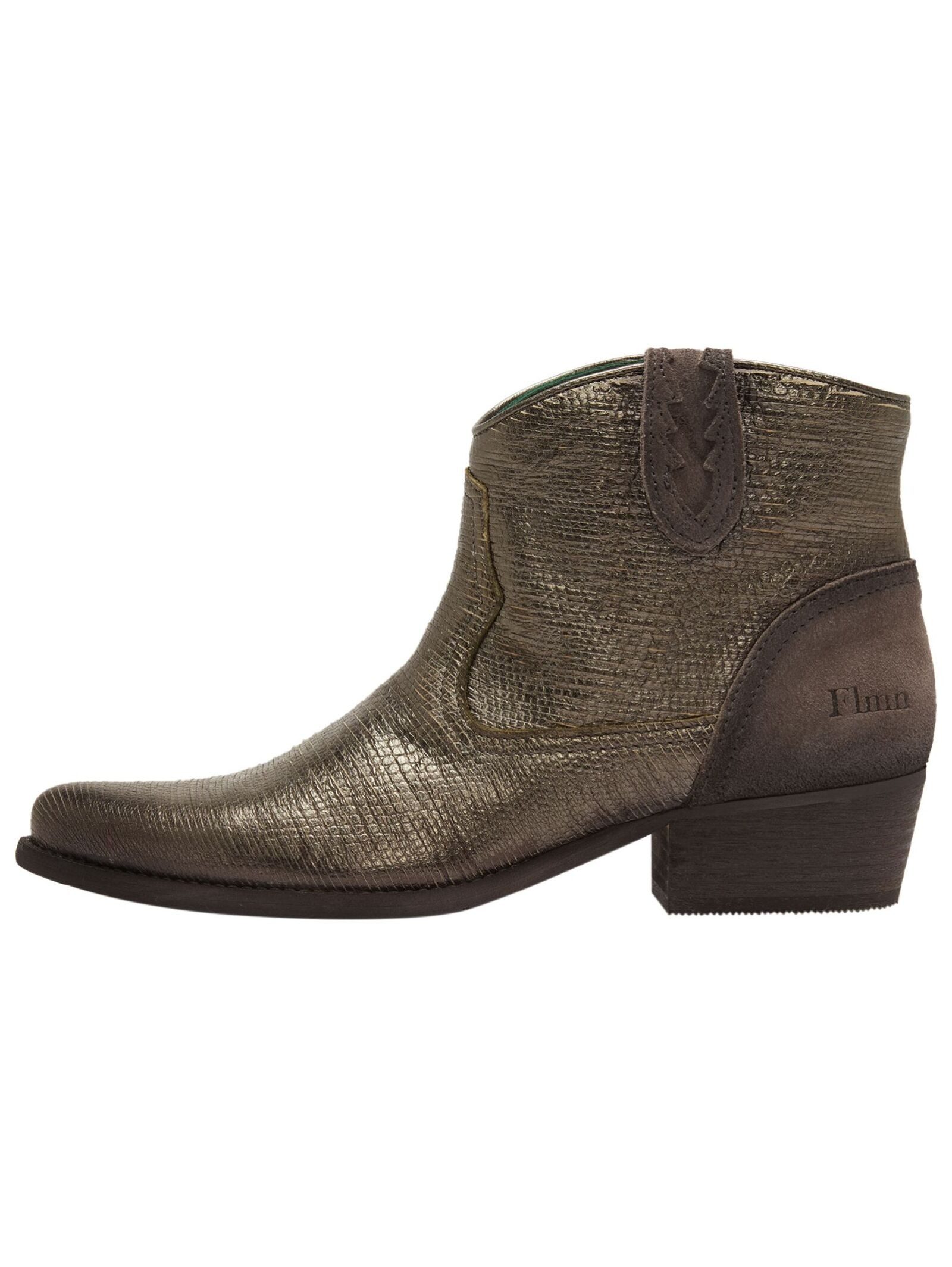 Felmini Stiefelette Leder . Cowboy Stiefelette