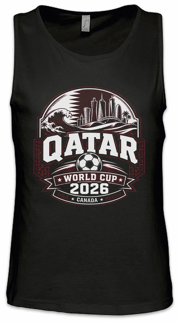 Urban Backwoods Tanktop Team Qatar 1 Ärmelloses T-Shirt Katar AlAnnabi Maroon Doha Fußball WM Soccer Football Turnier 2026