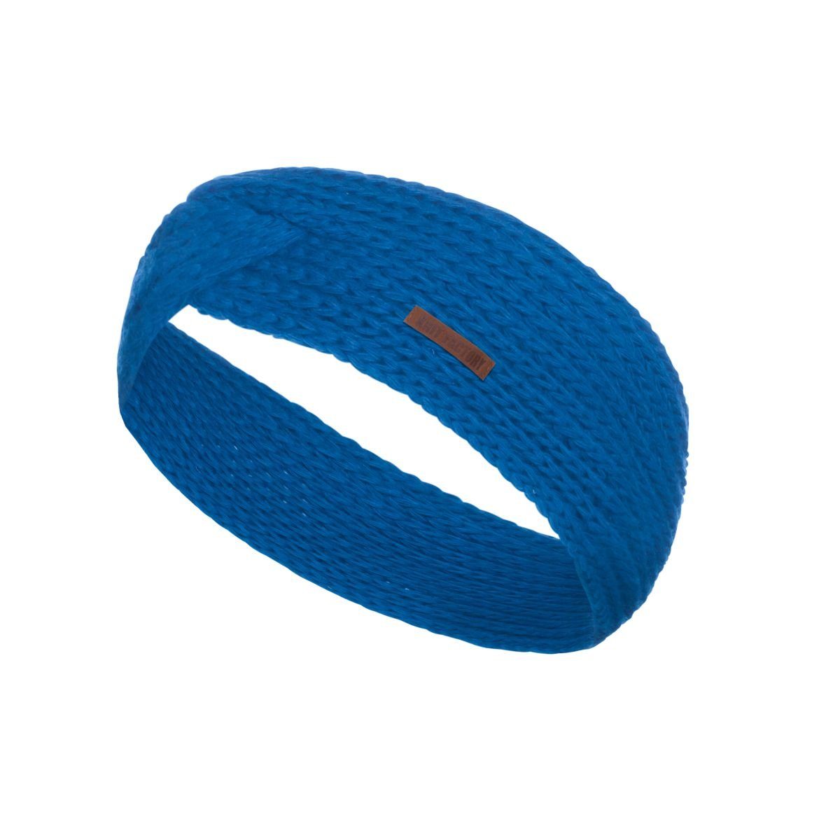 Knit Factory Stirnband Joy Stirnbänder One Size Glatt Dunkelblau (1-St) Strickware Strickartikel Stirnband