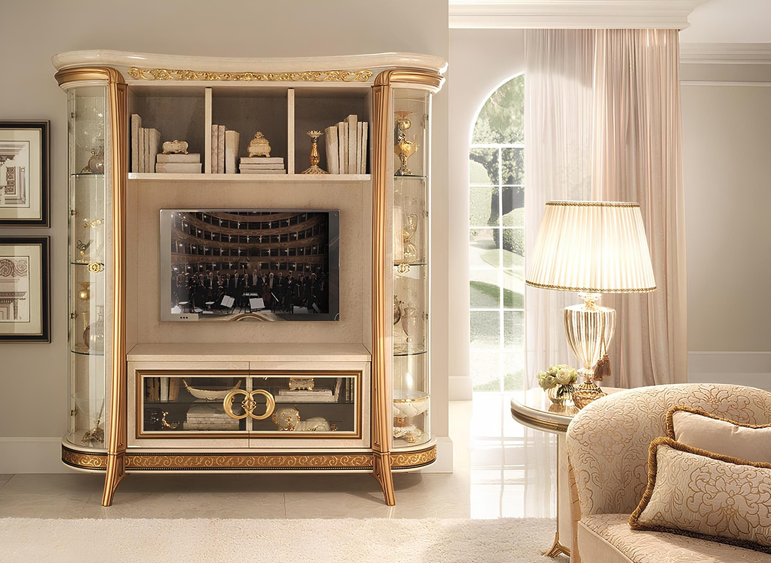 Xlmoebel Wohnwand Designer Medienwand für das Wohnzimmer mit TV-Schrank, Made in Europa