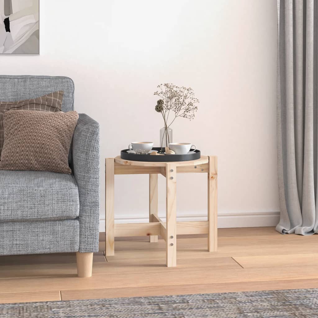 vidaXL Ablagetisch, Couchtisch Ø 52,5x45 cm Massivholz Kiefer