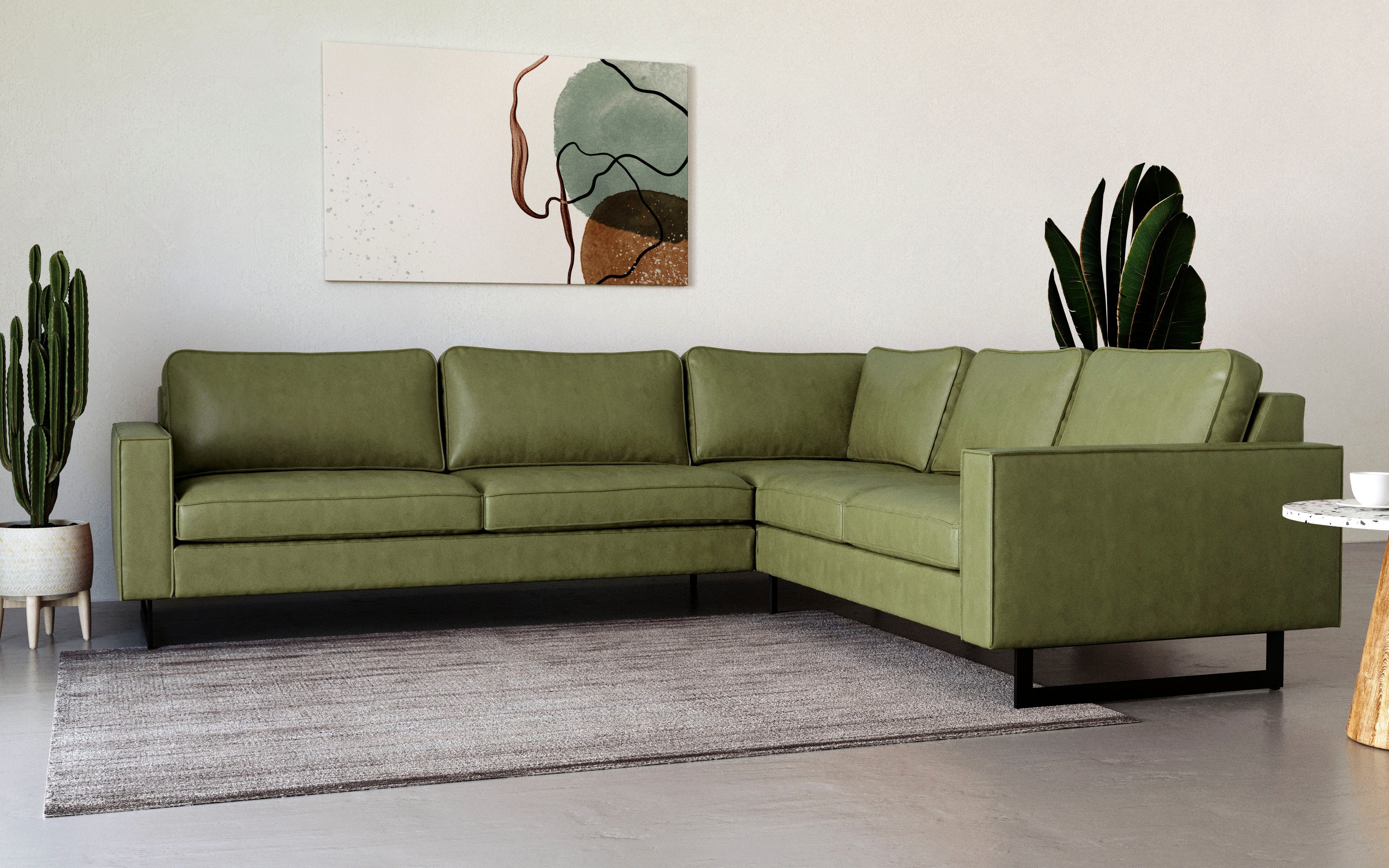 Places of Style Ecksofa "Pinto, XXL, 250/290 cm, langer Schenkel, Ottomane" günstig online kaufen
