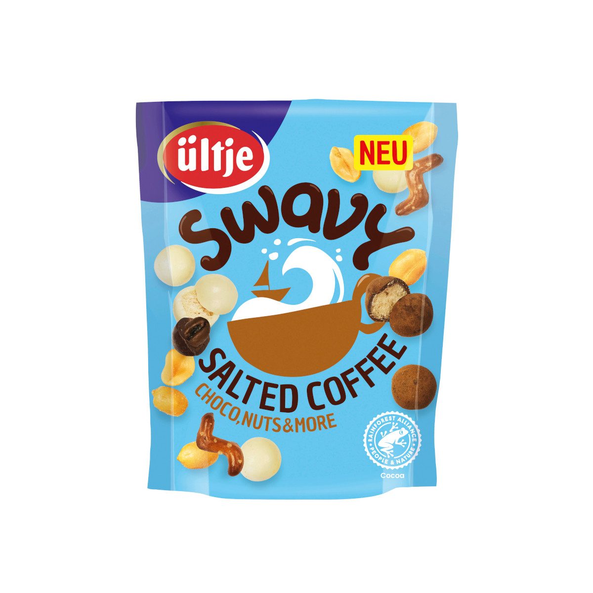 UELTJE Knabberei, ültje Swavy Salted Coffee Snackmix mit gerösteten Kaffeebohnen 140g