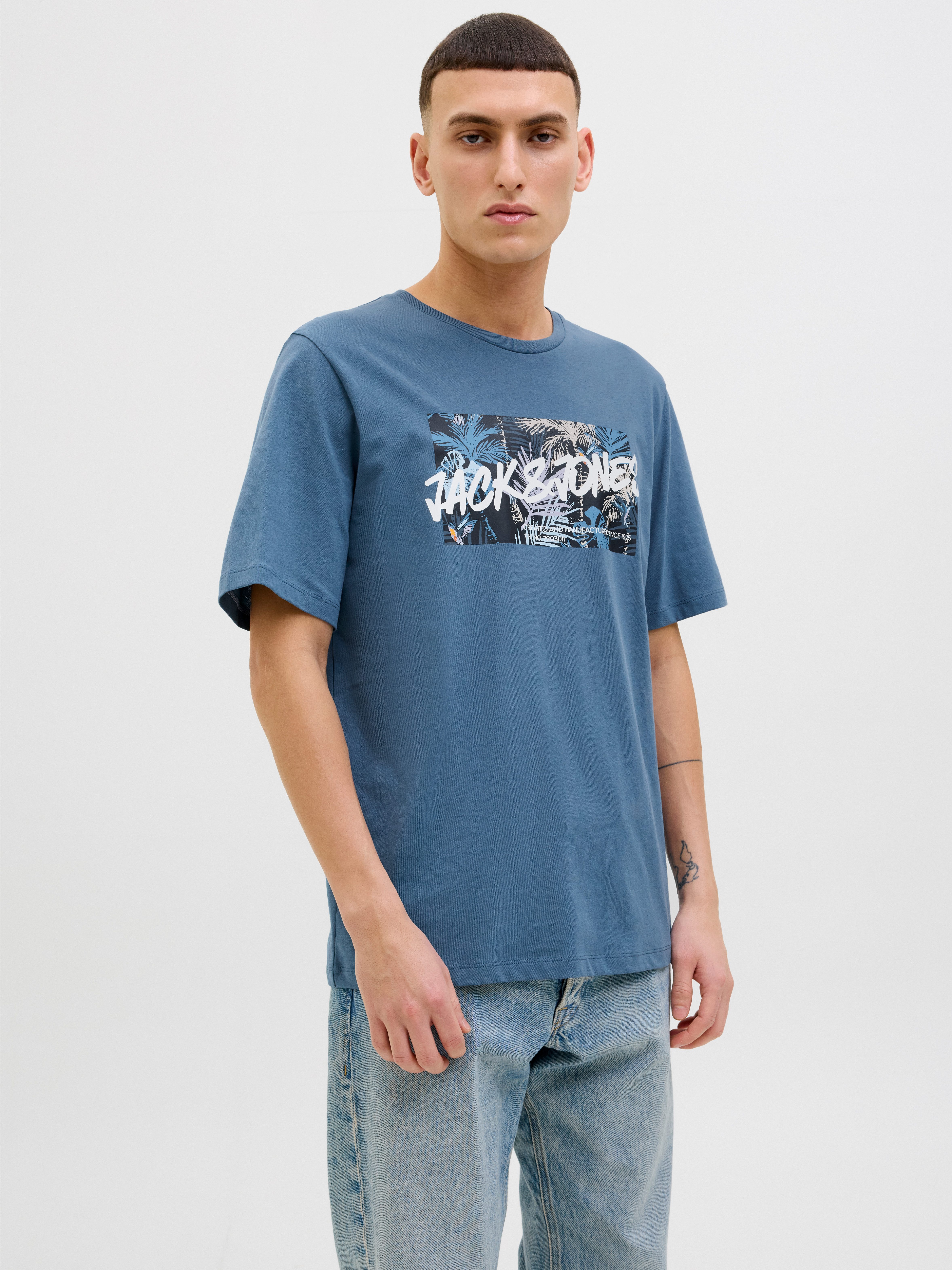 Jack & Jones Print-Shirt JJHAWAII SHAPE günstig online kaufen