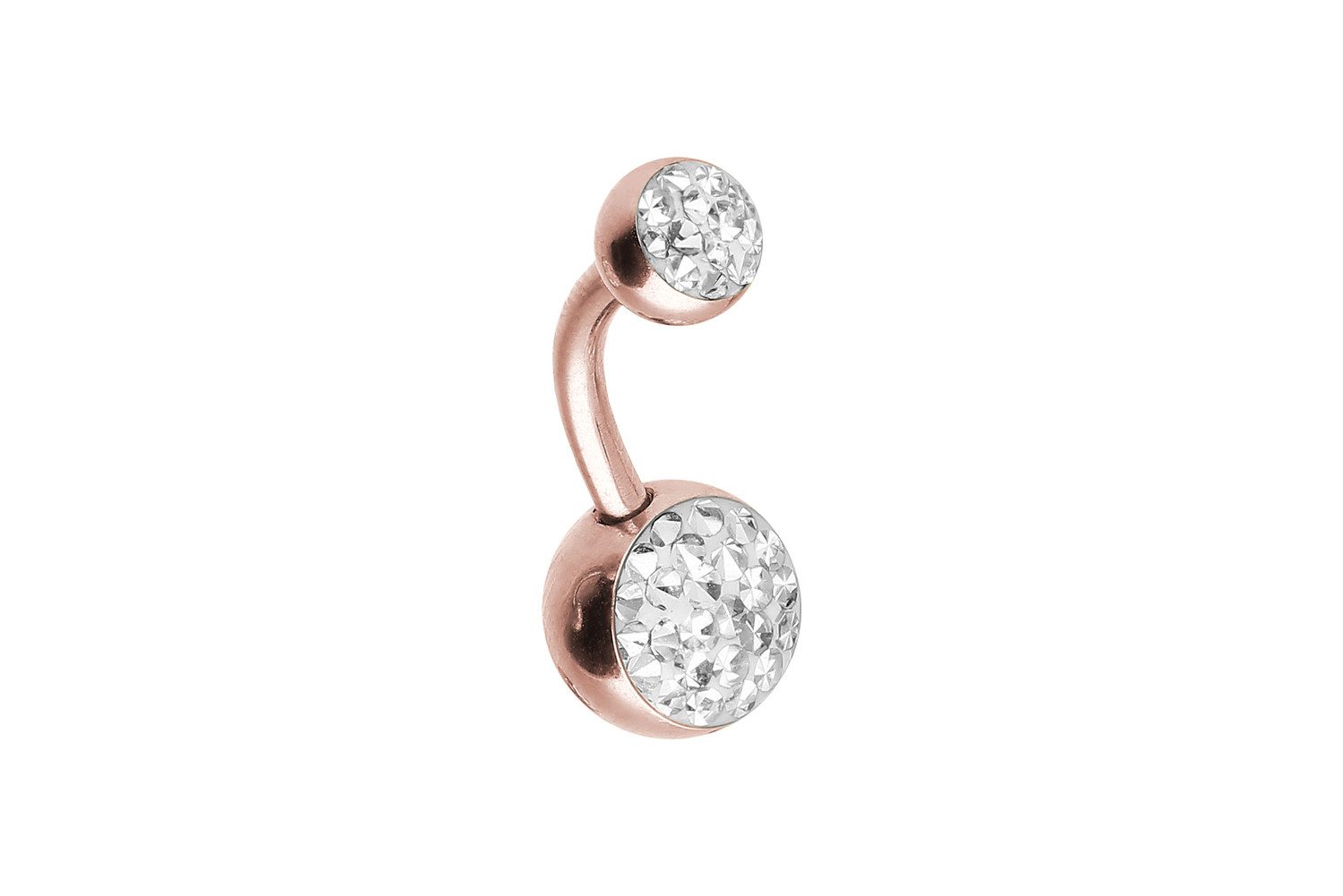 PIERCINGLINE Bauchnabelpiercing Chirurgenstahl Bananabell MULTIKRISTALLE (B günstig online kaufen