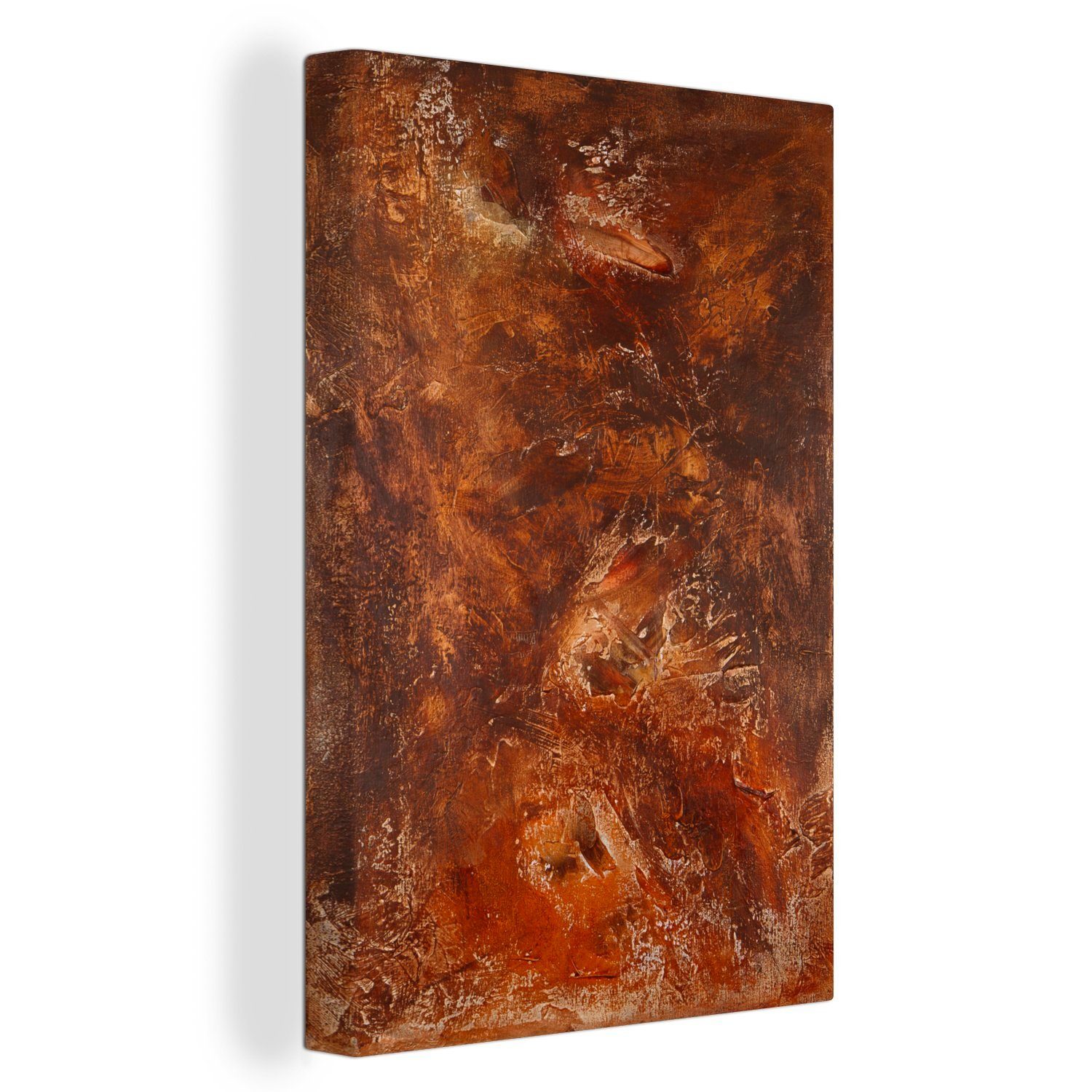 OneMillionCanvasses® Leinwandbild Illustration einer Oberfläche aus Kupfer, (1 St), Leinwandbild fertig bespannt inkl. Zackenaufhänger, Gemälde, 20x30 cm