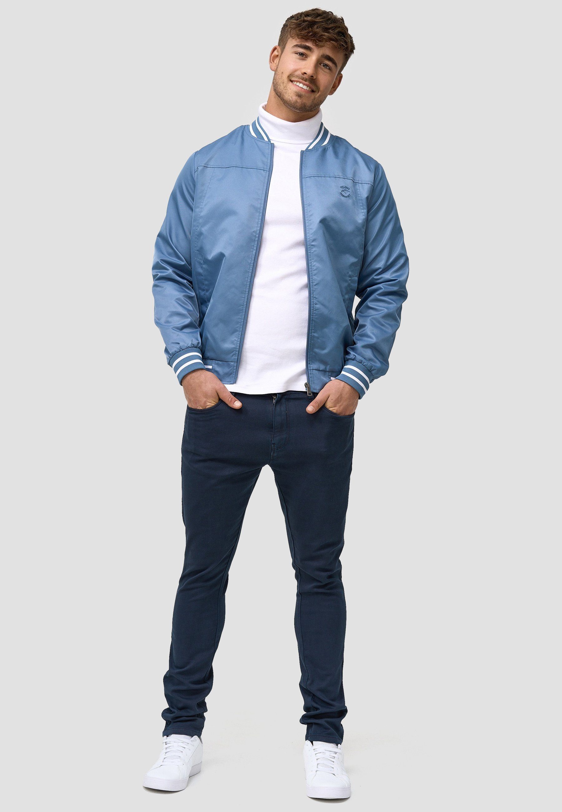 Indicode Bomberjacke Manos Copen Blue