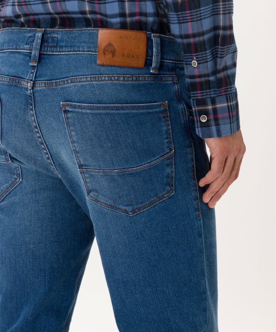 Brax 5-Pocket-Jeans Cadiz Organic Denim Flex blau