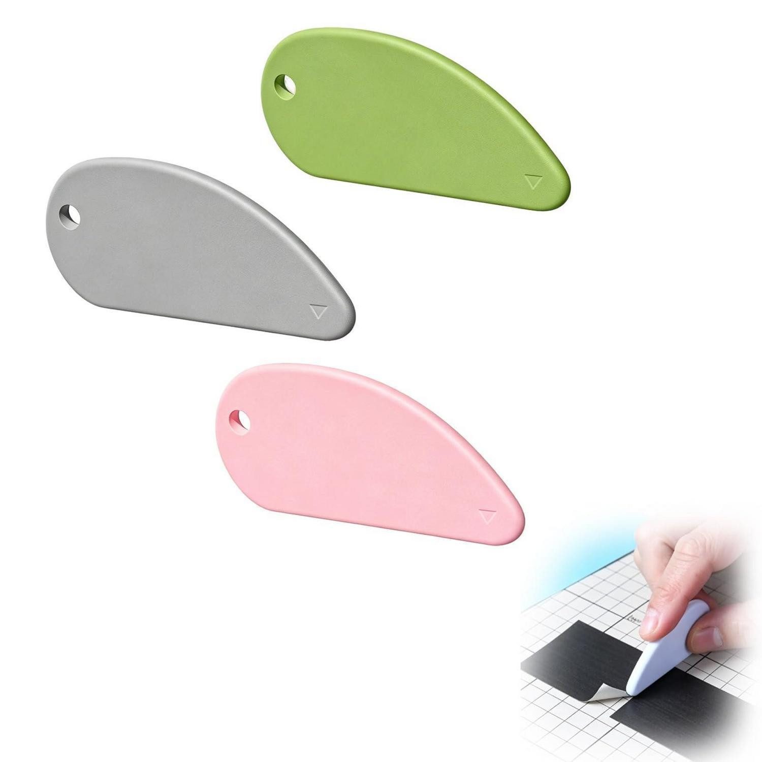 LuxusKollektion Cuttermesser Mini Cuttermesser Keramik 3-teilig Rosa Grün Grau