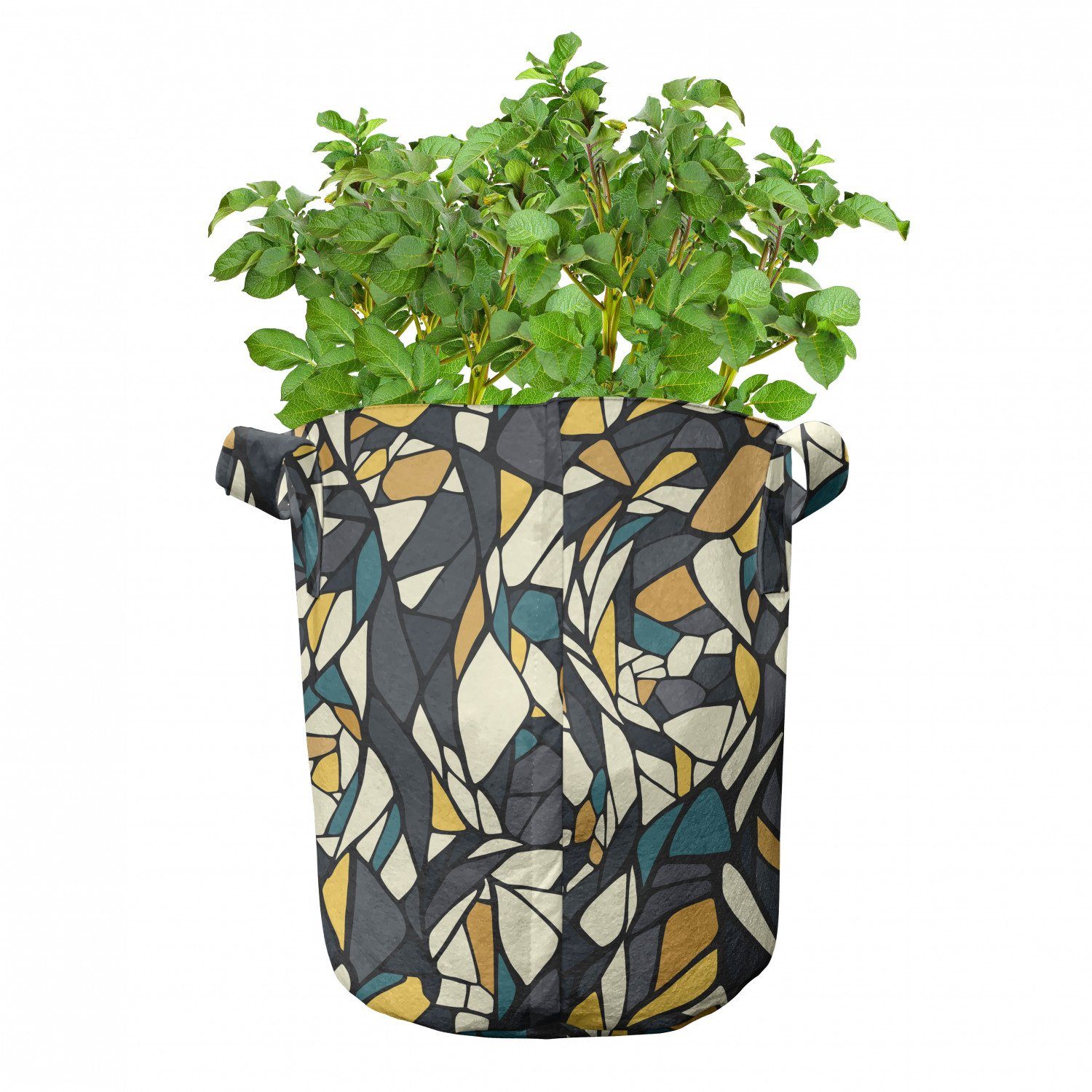 Abakuhaus Pflanzkübel trippy mit hochleistungsfähig Griffen Fractal für Mosaik Formless Stofftöpfe Pflanzen