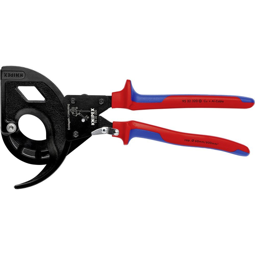 Kabelschere Knipex 95 32 320 Ratschen-Kabelschneider Geeignet für (Abisoliertechn