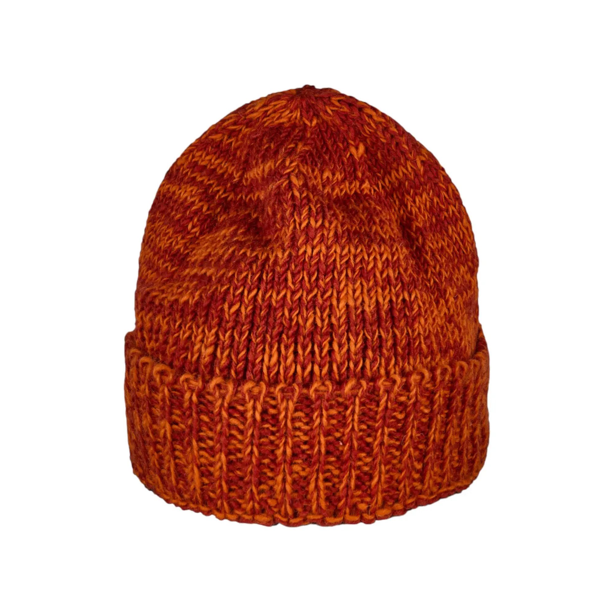 THC Natural Line Strickmütze THC Schafwoll Rollcap 719 orange (1 Stück, 1-St., 1 Stück) Innenfutter: Fleece