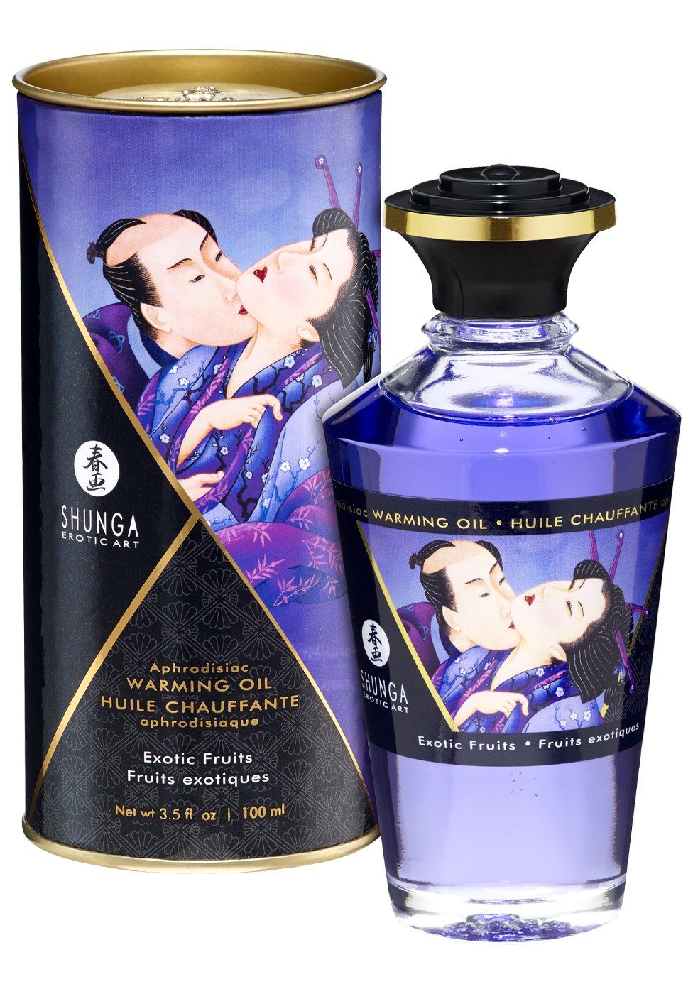 SHUNGA Massageöl Aphrodisiakum wärmendes Massage Öl – Exotic Fruits, Atemaktivierte Erwärmung
