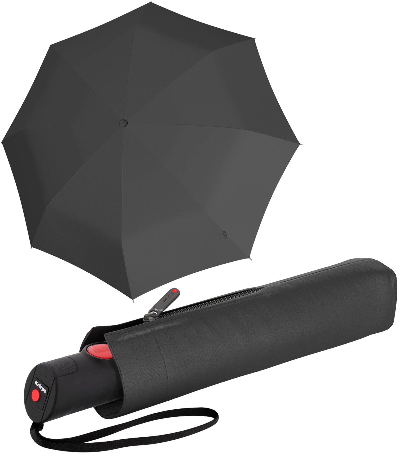 Knirps® Taschenregenschirm für Damen - T.205 Duomatic mit Auf-Zu-Automatik, mit Schutzhülle mit Reißverschluss