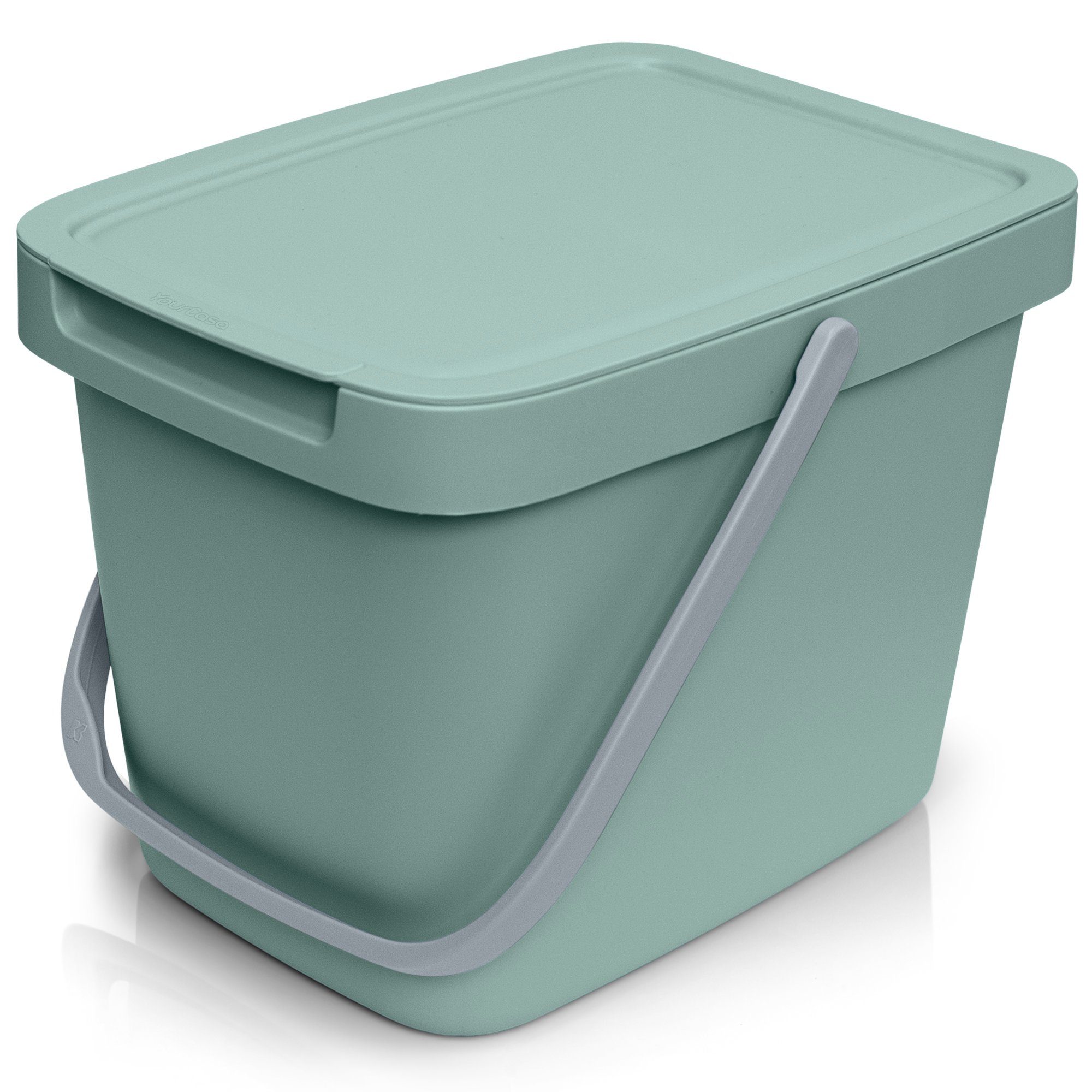 YourCasa Biomülleimer YourCasa® Biomülleimer Küche 6L Komposteimer für alltäglichen Biomüll, Mit Wandhalterung