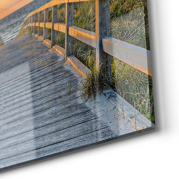 DEQORI Glasbild 'Dünenweg zum Meer', 'Dünenweg zum Meer', Glas Wandbild Bild schwebend modern