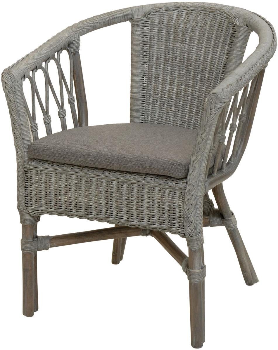 Krines Home Sessel Stapelbarer Rattansessel Bistro günstig online kaufen