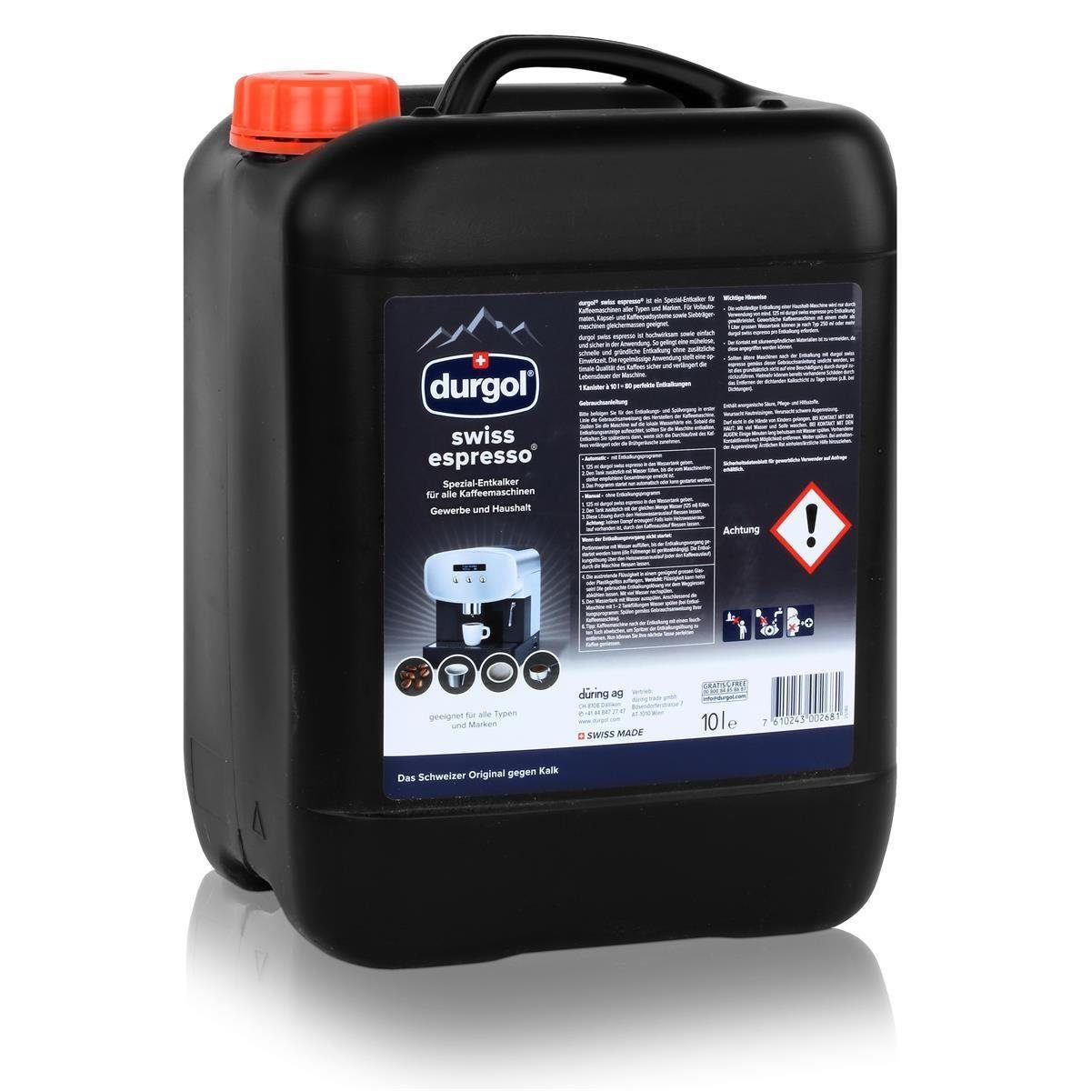 Durgol Durgol Swiss Espresso Spezial Entkalker 10 Liter - Gewerbe & Haushalt Entkalker