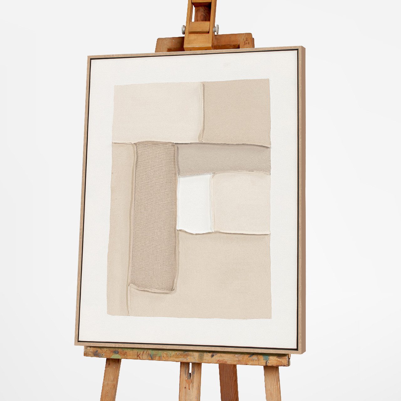 ArtUniverse Gemälde Shades of Sand 60x80 cm, Textil Elemente