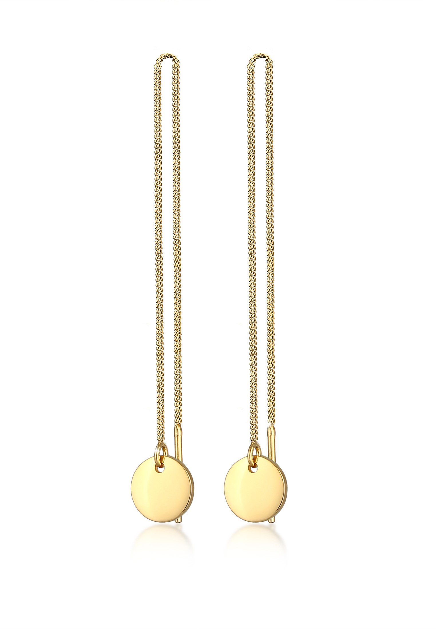 Elli Paar Ohrhänger Durchzieher Plättchen Kreis Hänger 925 Silber günstig online kaufen