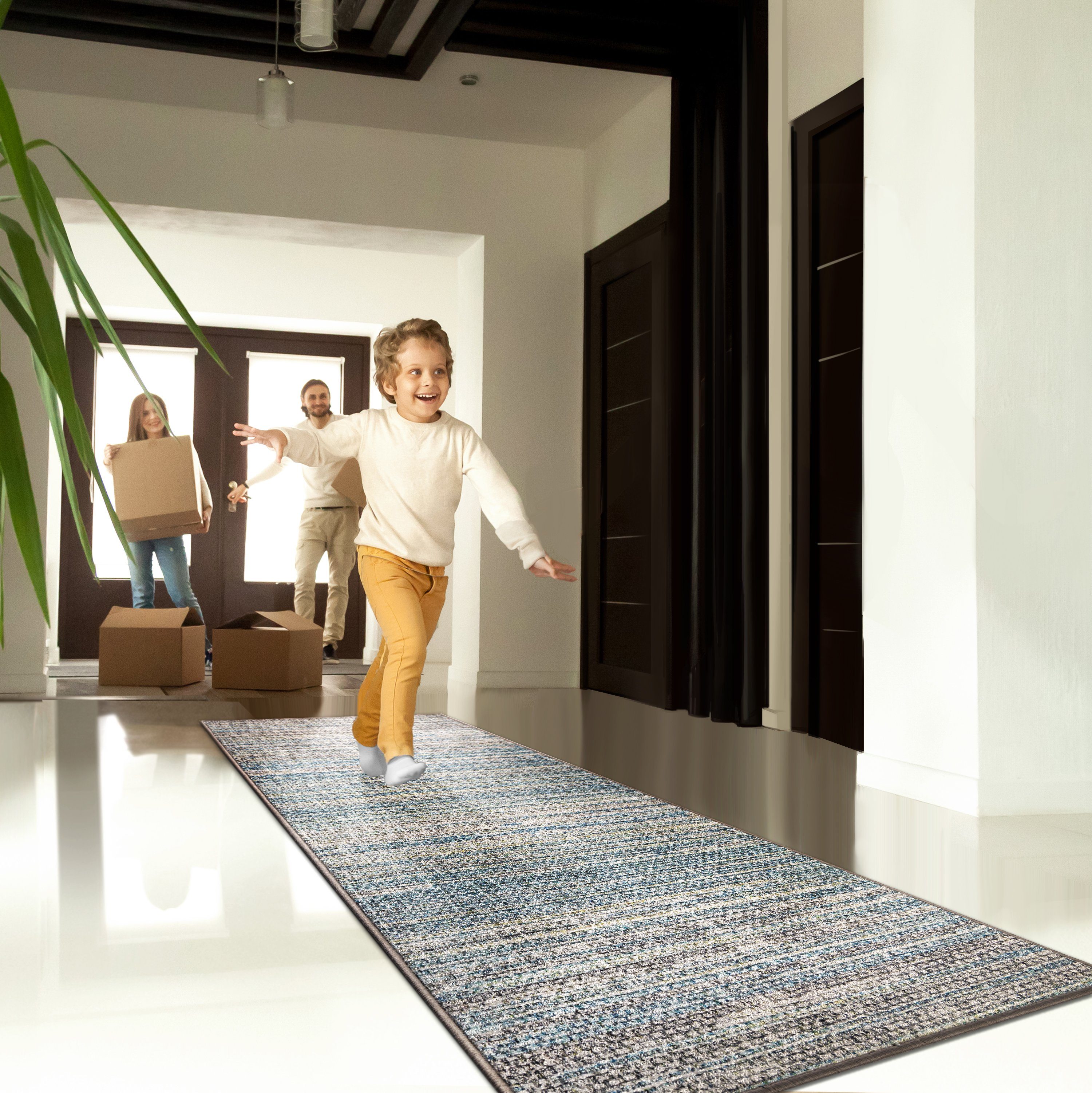 Wohnteppich Teppich Moderner Teppich-Läufer Kubus, Medelin,