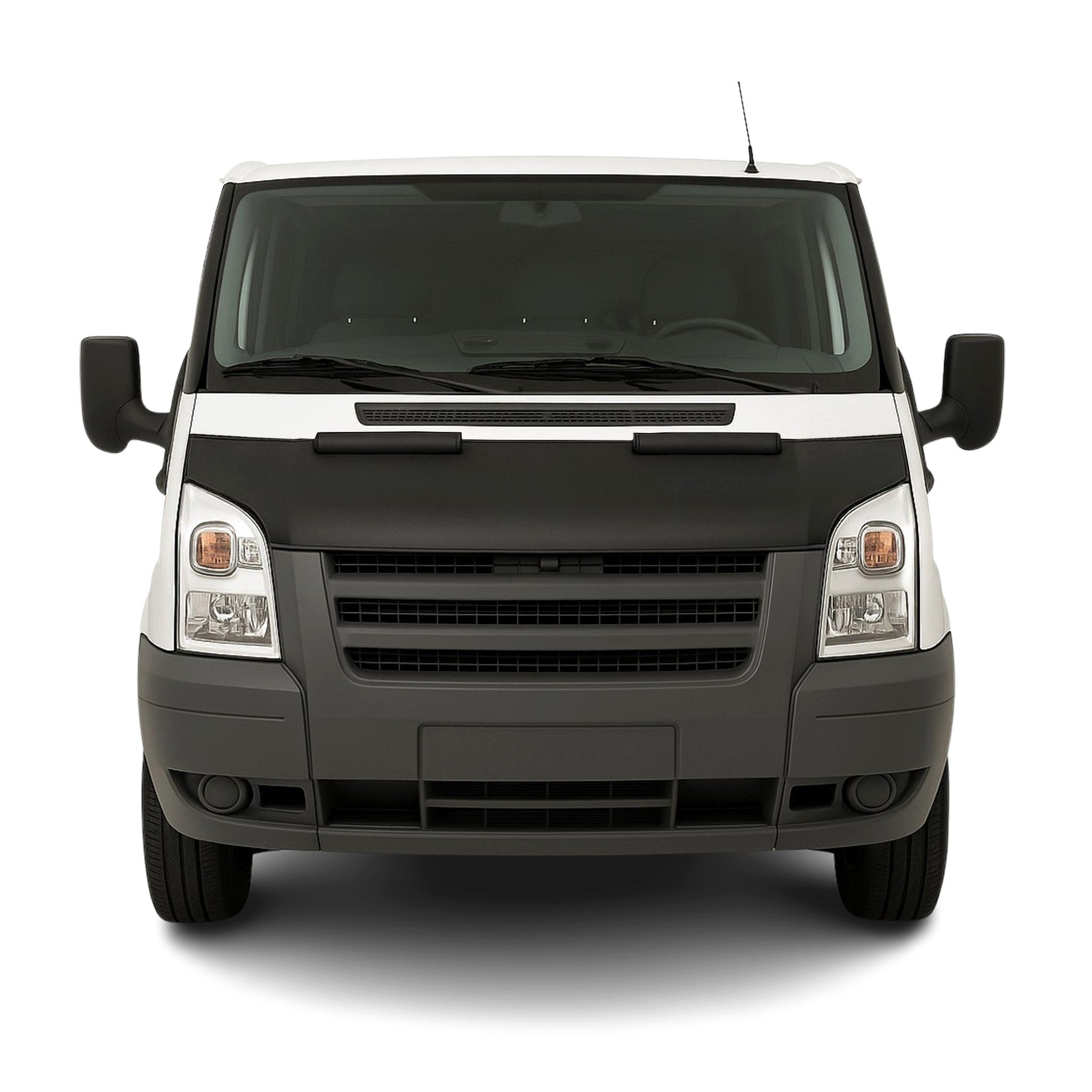 OMAC Frontstoßstange Haubenbra Bonnet Bra für Ford Transit 2000-2006 Schwarz Halb, 1-St.