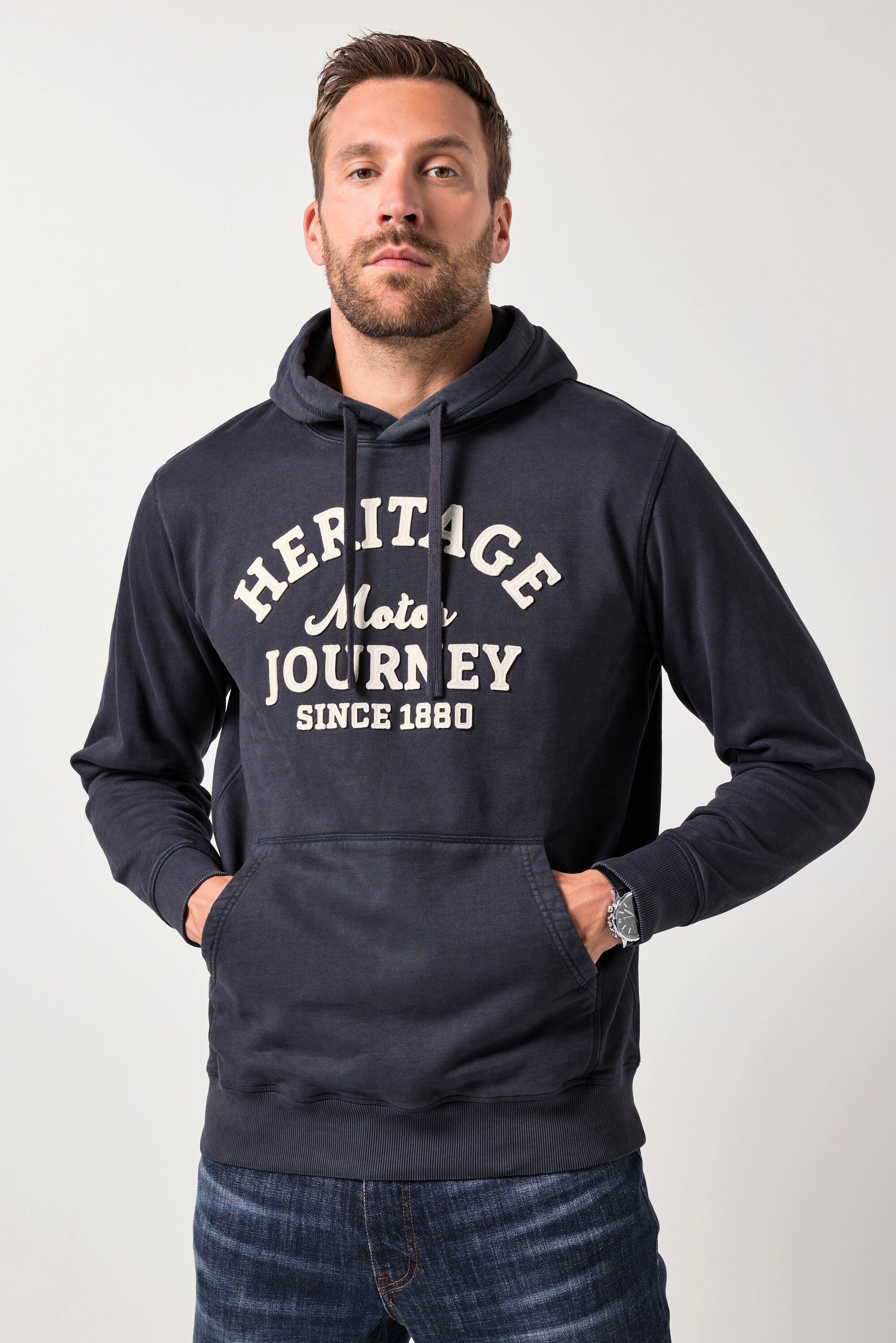 JP1880 Sweatshirt Hoodie Kapuzensweater Vintage Look Kapuze