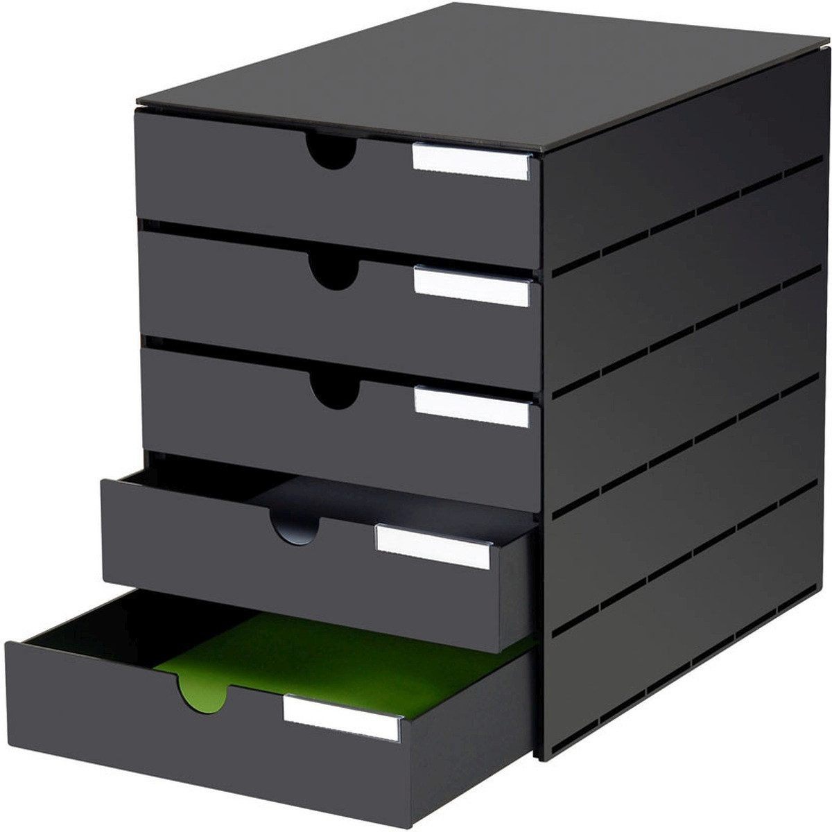 Organizer Schubladenbox styroval 243 5 Schubladen geschlossen schwarz/schwarz