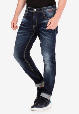 Cipo & Baxx Slim-fit-Jeans im Washed-Look in Straight Fit